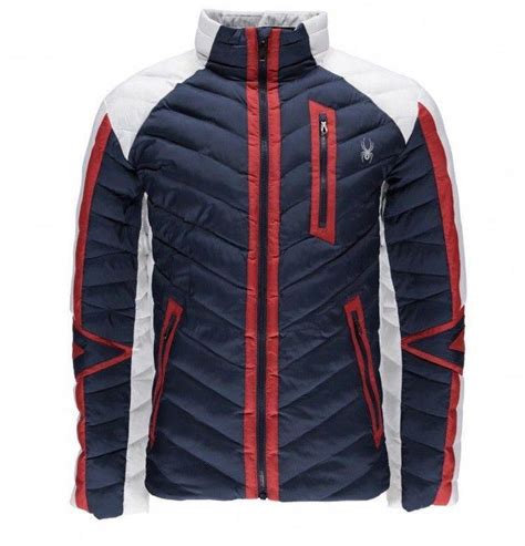 Spyder Mens Olympic Vintage Style Jacket Red White Blue Size Large