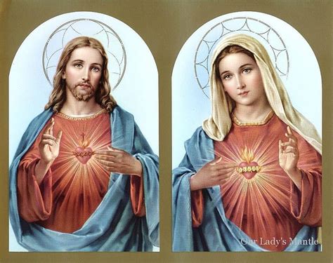 Result For Of Sacred Heart Of Jesus And Immaculate Immaculate Heart Of