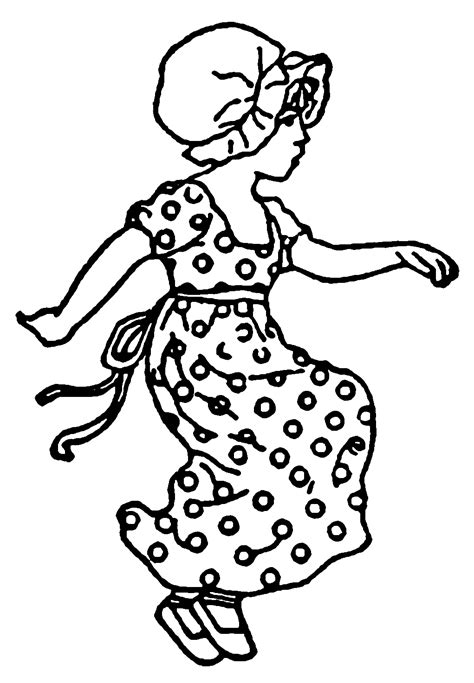 Line Art 3 Sweet Girls Embroider Or Color The