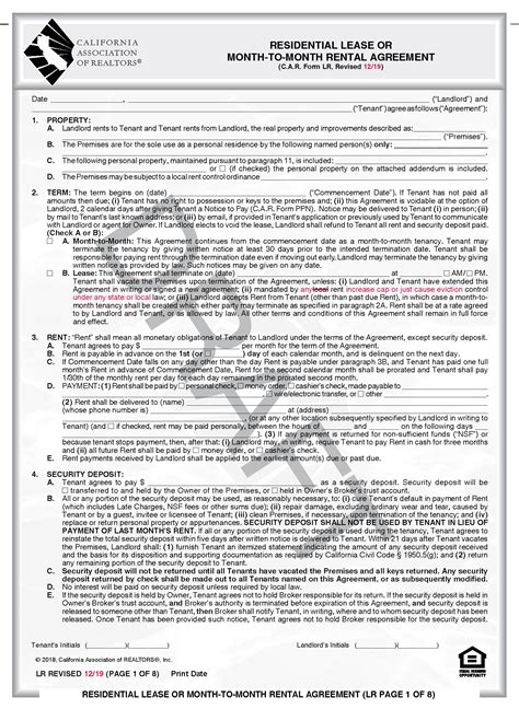 Read about our terms of use for this page on the. Free California Residential Lease Agreement | PDF - MS Word