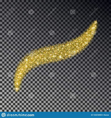 Glitter Shine Light Wave Isolated On Dark Background Vector Glow