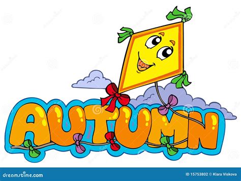 Cartoon Autumn Sign Stock Photography Image 15753802