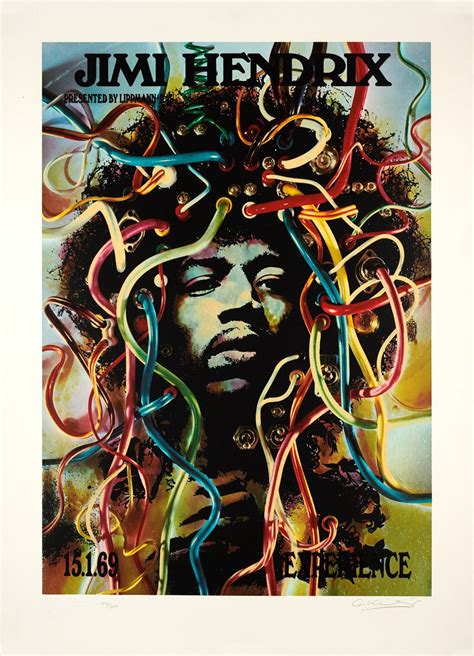 Vintage Poster Jimi Hendrix Experience Galerie 1 2 3