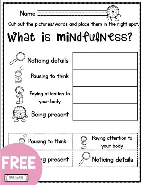 Mindfulness For Kids Mindfulness For Kids Therapy Worksheets