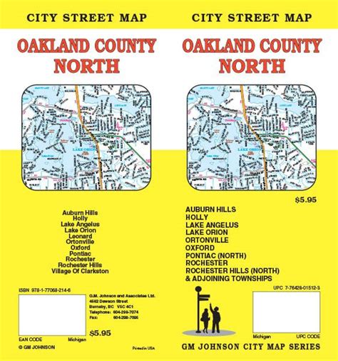 oakland county north michigan street map gm johnson maps
