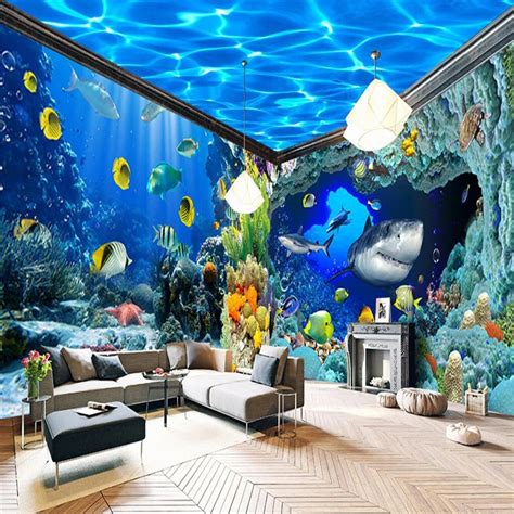 Underwater Aquarium 3d Wallpaper 50 3d Aquarium Wallpaper On