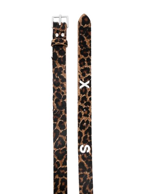 Martine Rose Cheetah Print Leather Belt Farfetch