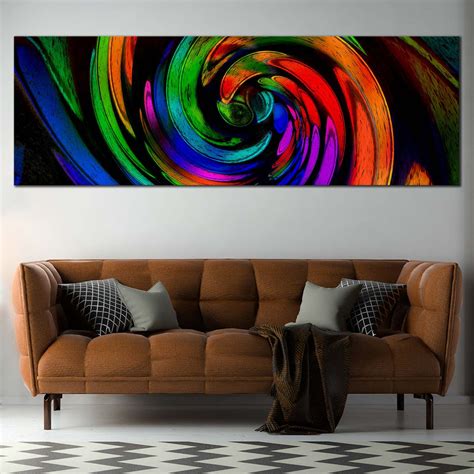 Abstract Fractal Canvas Wall Art Colorful Abstract Spiral Canvas Artw