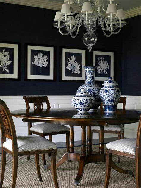 There are 424284 blue dining room for sale on etsy, and they cost $49.47 on average. traditional blue and white vases | Dining room table decor, Dining room colors, Dining room ...