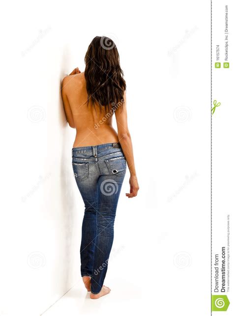 866 x 1390 jpeg 132 кб. Back View Of Woman In Jeans Stock Photo - Image of female, beauty: 16157574