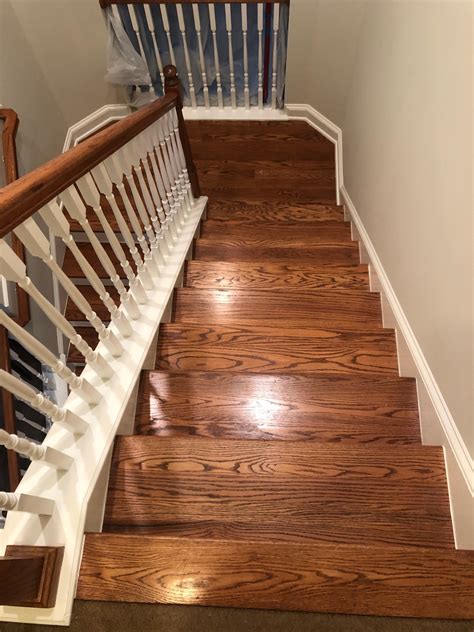 Red Oak Staircase Refinishing In Palencia St Augustine Fl