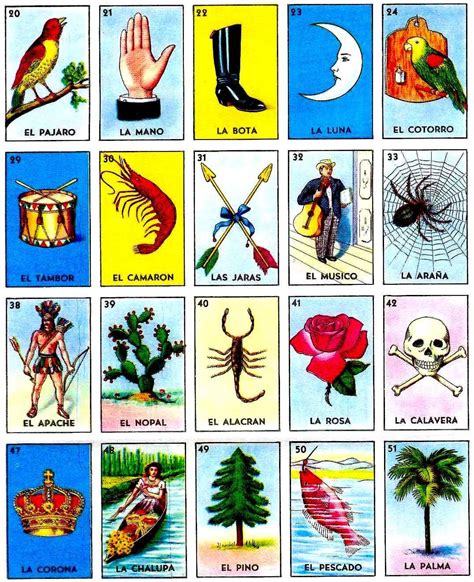 Bingo Cards Printable Cards Free Printables Vintage Mexican Mexican