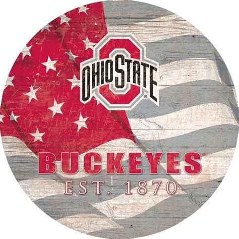 Ohio State University Flag Graphic Art Fan Creations Ohio State