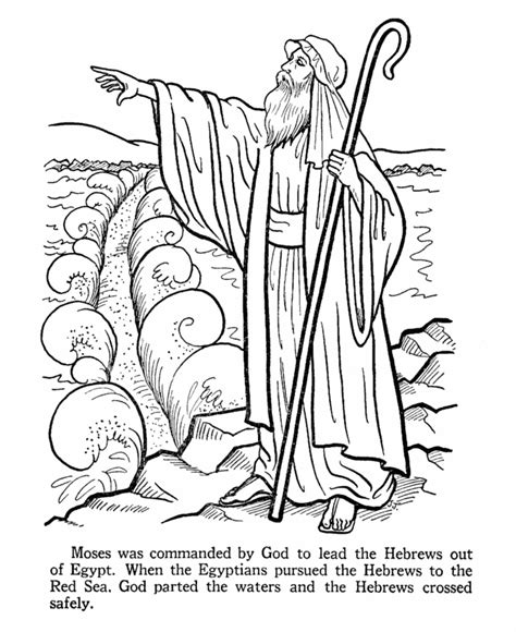 11 Coloring Pages Of Moses Print Color Craft