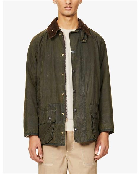 Barbour Re Loved Waxed Cotton Jacket In Green For Men Lyst