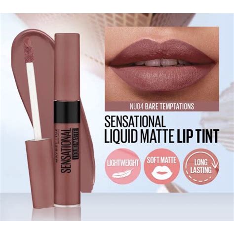 Jual Maybelline Sensational Liquid Matte Lipstick NU04 Bare