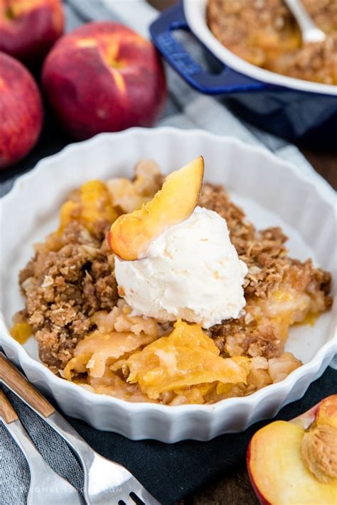 The Best Fresh Peach Crisp Recipe | YellowBlissRoad.com