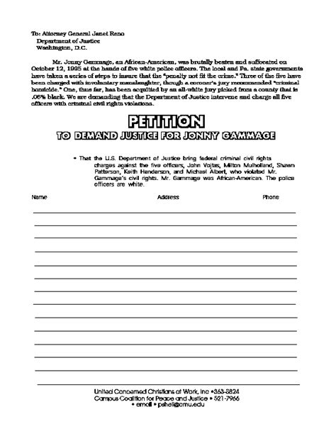 Petition Examples