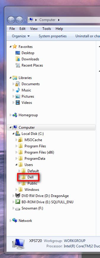 Display My User Folder In The Explorer Tree In Windows 7
