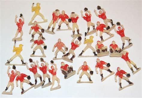 Lot Of 27 Mini Baseball Figures Vintage Plastic For Pendants Dioramas