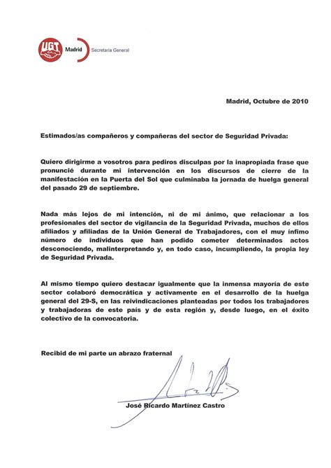 Calaméo Carta De Disculpas Al Sector De Jose Ricardo Martinez