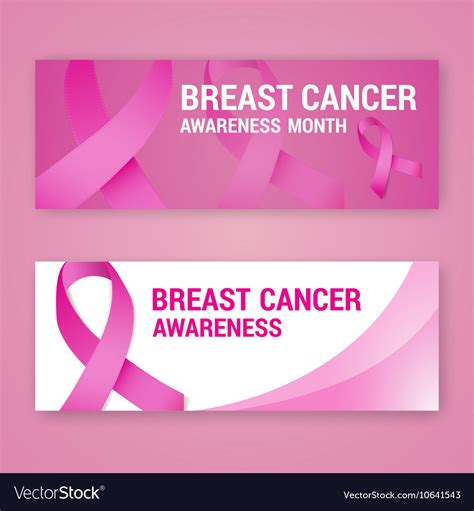 National Breast Cancer Awareness Banner Royalty Free Vector