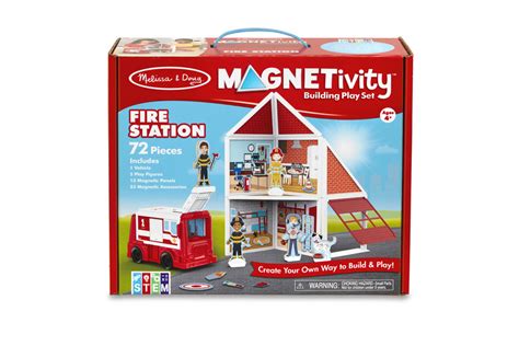 Melissa And Doug 74 Piece Magnetivity Magnetic Building Play Set Fire