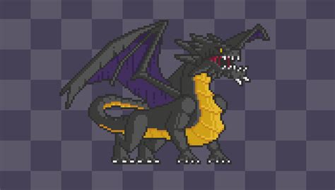 Pixel Art Dragon Sprites Gamedev Market Vrogue Co