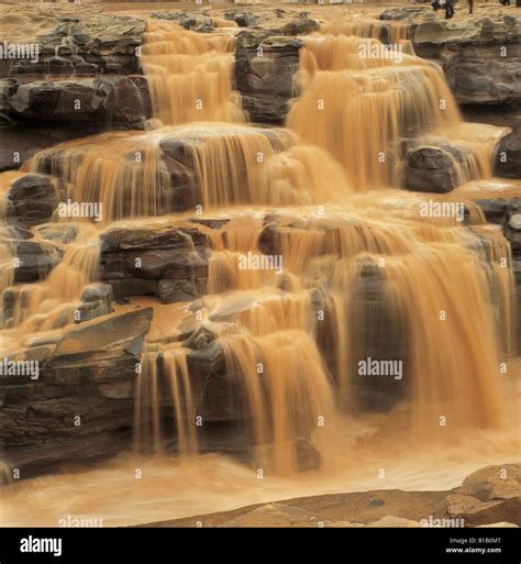 Hukou Waterfall Of Yellow Riverchina Stock Photo Alamy