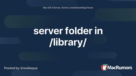 Server Folder In Library Macrumors Forums