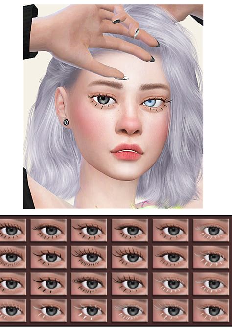 Ts4 15 Eyelashes New Mesh By Glaza Allbyglaza On Patreon Sims 4 Cc