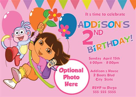 Dora The Explorer Birthday Invitations Free Printable Vrogue Co