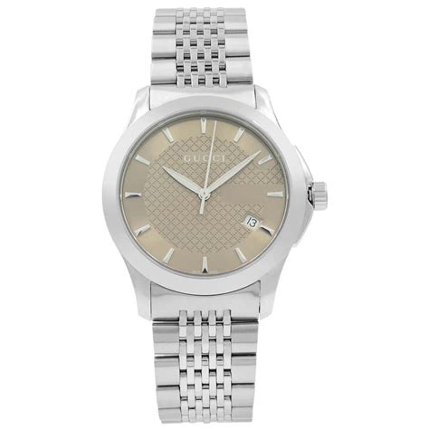 Gucci G Timeless Silver With Snake Motif Dial Watch Ya1264075 For Sale