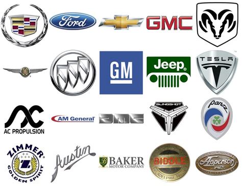 List Of All American Car Brands American Car Manufacturers