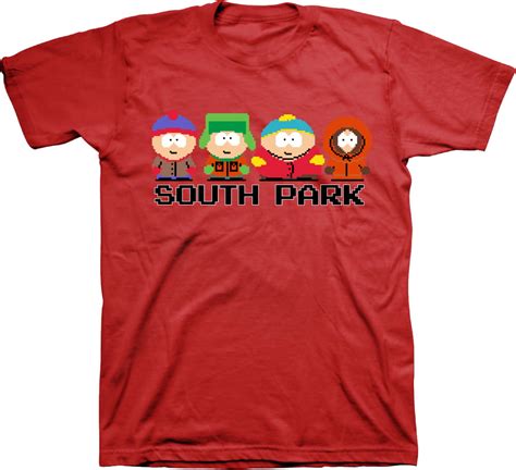 Mens South Park Logo Shirt Cartman Kenny Kyle And Stan Tee Classic