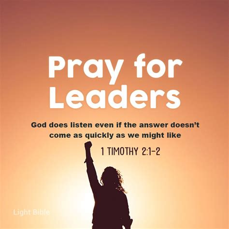 Light Bible Pray For Leaders Bible Facts Inspirational Message