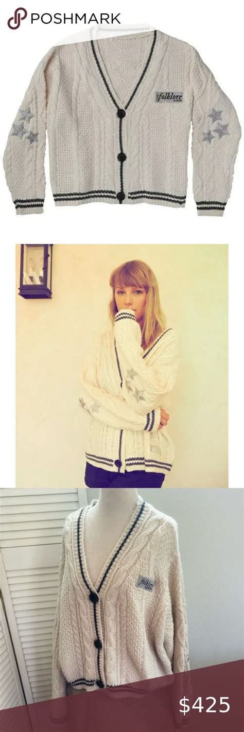 Taylor Swift Folklore Original Cableknit Oversized Cardigan Size Med