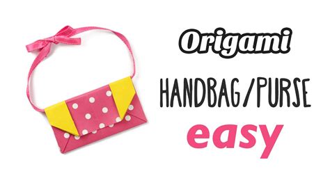 Easy Origami Handbag Purse Tutorial Diy Paper Kawaii Youtube