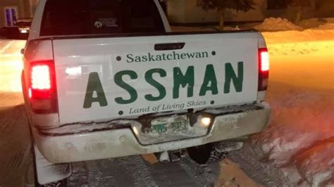 Assman Denied Licence Plate Displays Name Across Trucks Backside