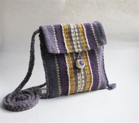 Reserved Purple Hand Woven Purse Wool Purse Handmade Purse