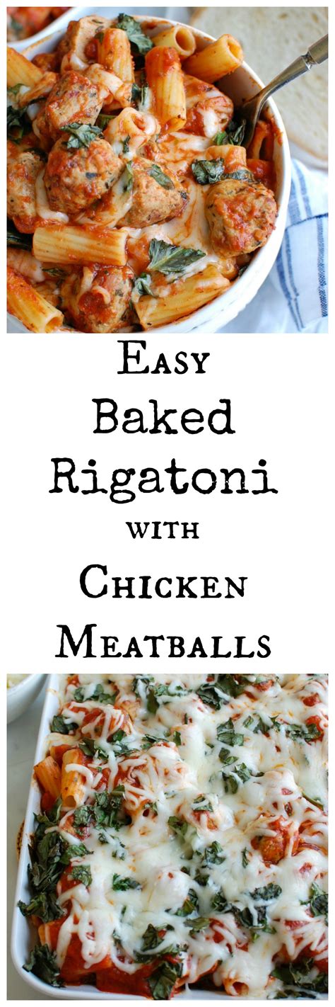 In a separate pot boil water and cook the rigatoni. Easy Baked Rigatoni with Chicken Meatballs Image 11 - A ...