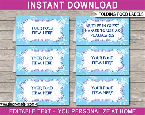 Frozen Food Labels Free Printables Printable Templates