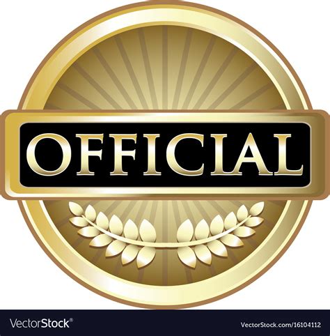 Official Gold Label Royalty Free Vector Image Vectorstock