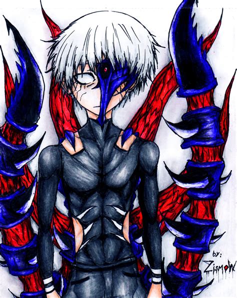Use of these materials are allowed under the fair use clause of the copyright law. Kaneki Ken (kakuja/centipede) #17 (Tokyo Ghoul) by Zismo-W ...