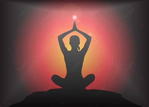 Yoga Arms Overhead Lotus Pose Glare Background Pose Woman Silhouette