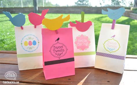 Spring And Easter Paper Bag Printing Ideas With Free