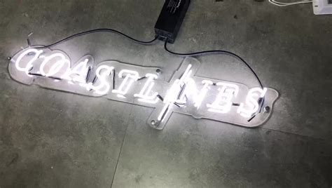 Customized Decorative Glass Tube Neon Lights White Color Neon With