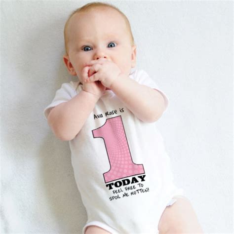 1 Today Personalised 1st Birthday Girl Baby Grow The T Experience