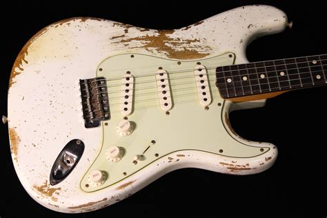 Fender Custom 1960 Stratocaster Heavy Relic Olympic White Sn R62342