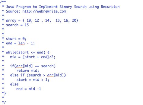 Binary Search Using Recursion In Java Algorithm Java Programming Hot Sex Picture